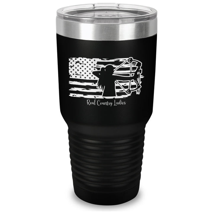 Black Friday | Bow USA Flag Laser Etched Tumbler