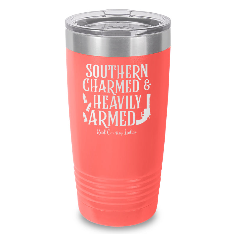 Black Friday | Southern Charmed And Heavily Armed Laser Etched Tumbler