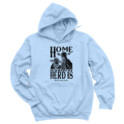 Blowout | Home Is Where My Herd Is Black Print Hoodies & Long Sleeves