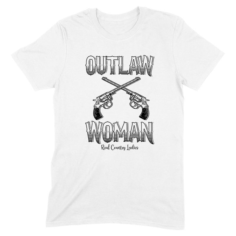 Black Friday | Outlaw Woman Black Print Front Apparel