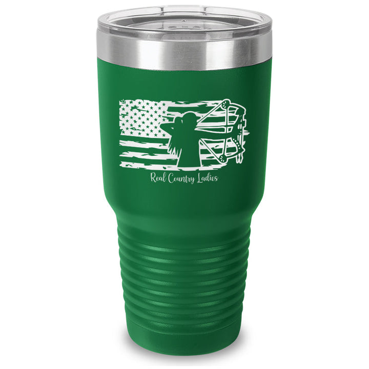 Black Friday | Bow USA Flag Laser Etched Tumbler