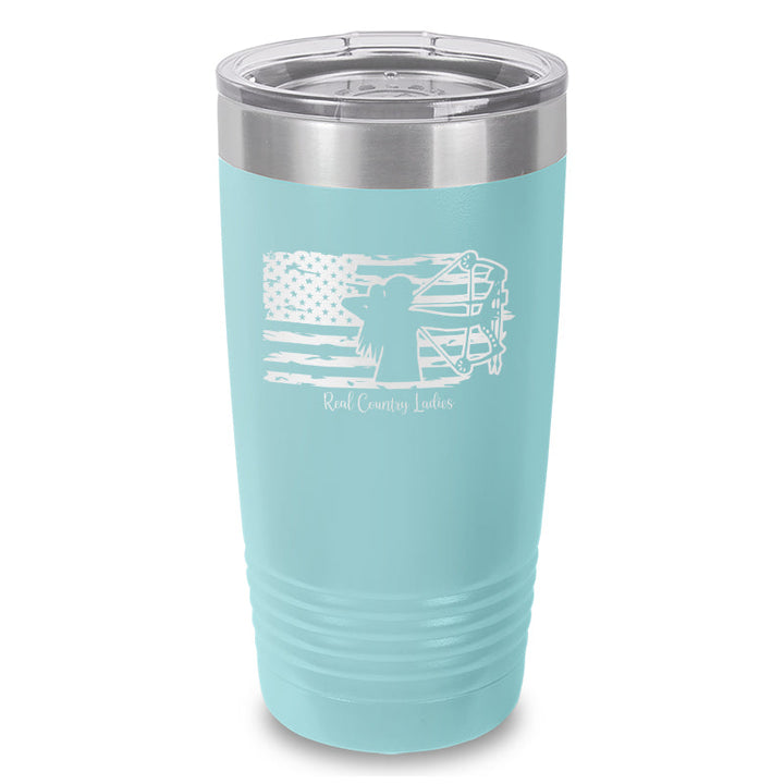 Black Friday | Bow USA Flag Laser Etched Tumbler