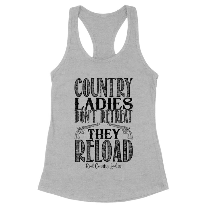 Black Friday | Country Ladies Don't Retreat Black Print Front Apparel