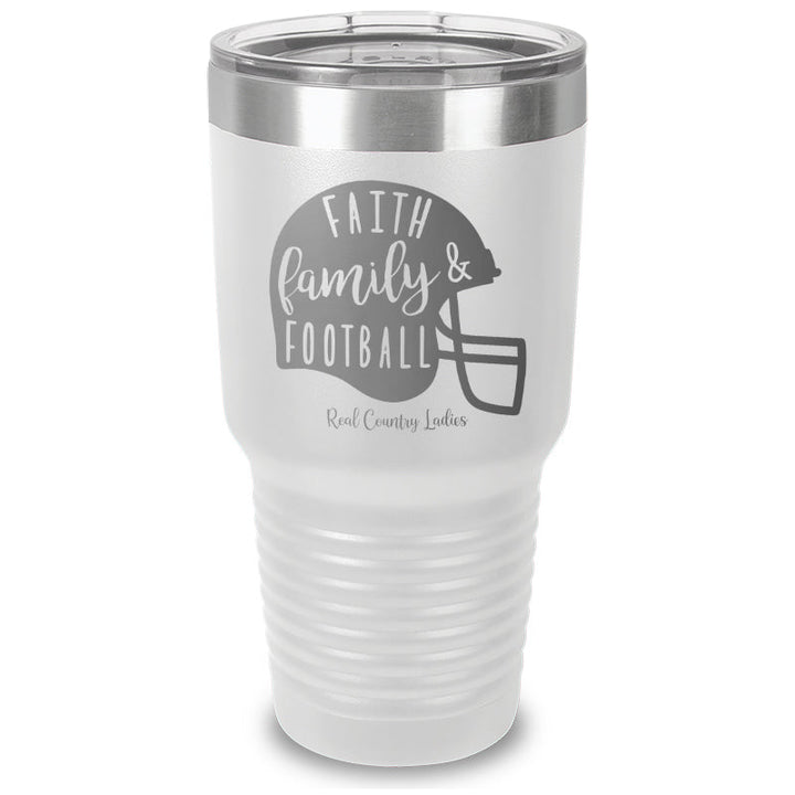 Black Friday | Faith Family Football Laser Etched Tumbler