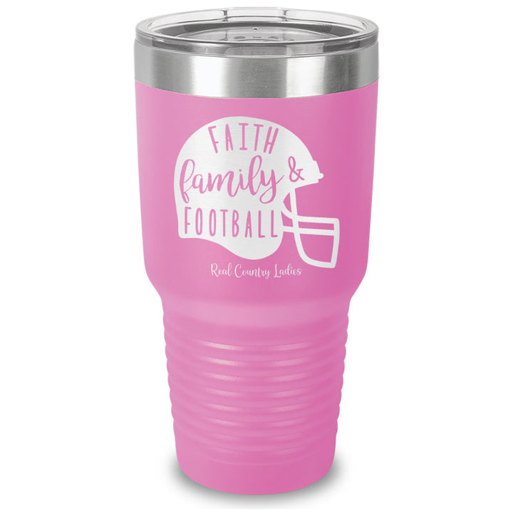 Black Friday | Faith Family Football Laser Etched Tumbler