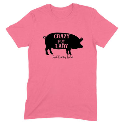 Blowout |  Crazy Pig Lady Black Print Apparel