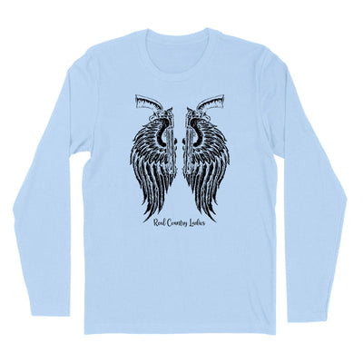 Blowout | Angel Wings Revolver Black Print Hoodies & Long Sleeves