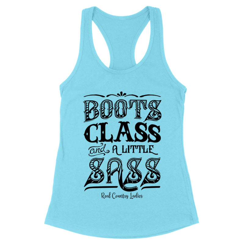 Black Friday | Boots Class And A Little Sass Black Print Front Apparel