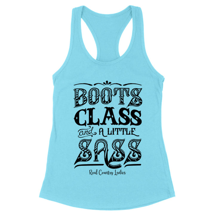 Black Friday | Boots Class And A Little Sass Black Print Front Apparel