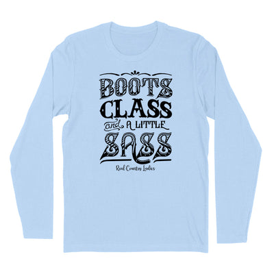 Blowout | Boots Class And A Little Sass Black Print Hoodies & Long Sleeves