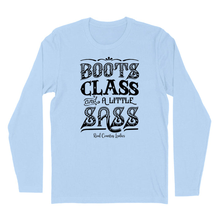 Black Friday | Boots Class And A Little Sass Black Print Hoodies & Long Sleeves