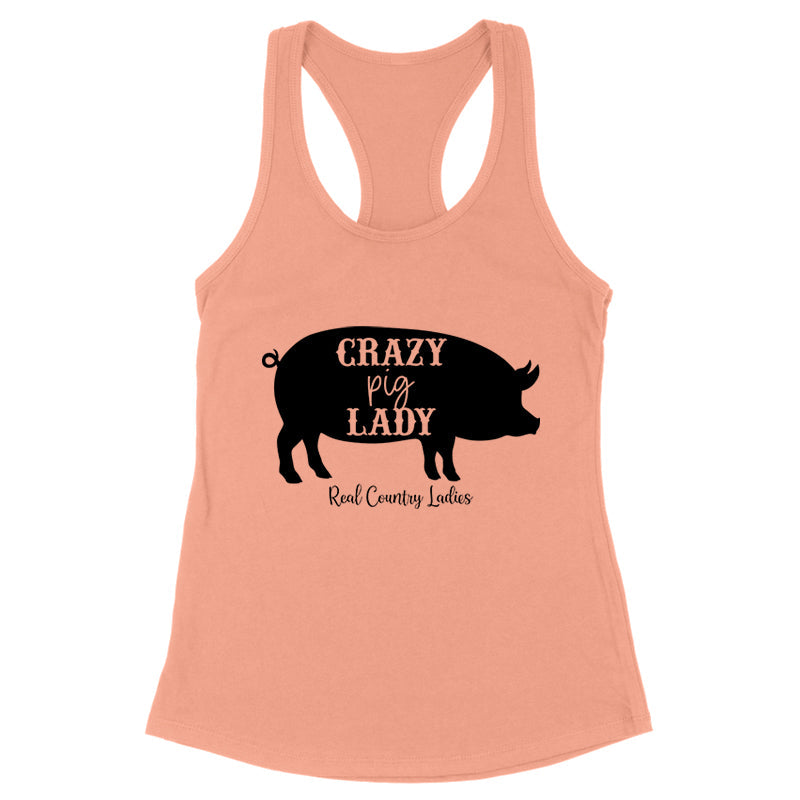 Blowout |  Crazy Pig Lady Black Print Apparel