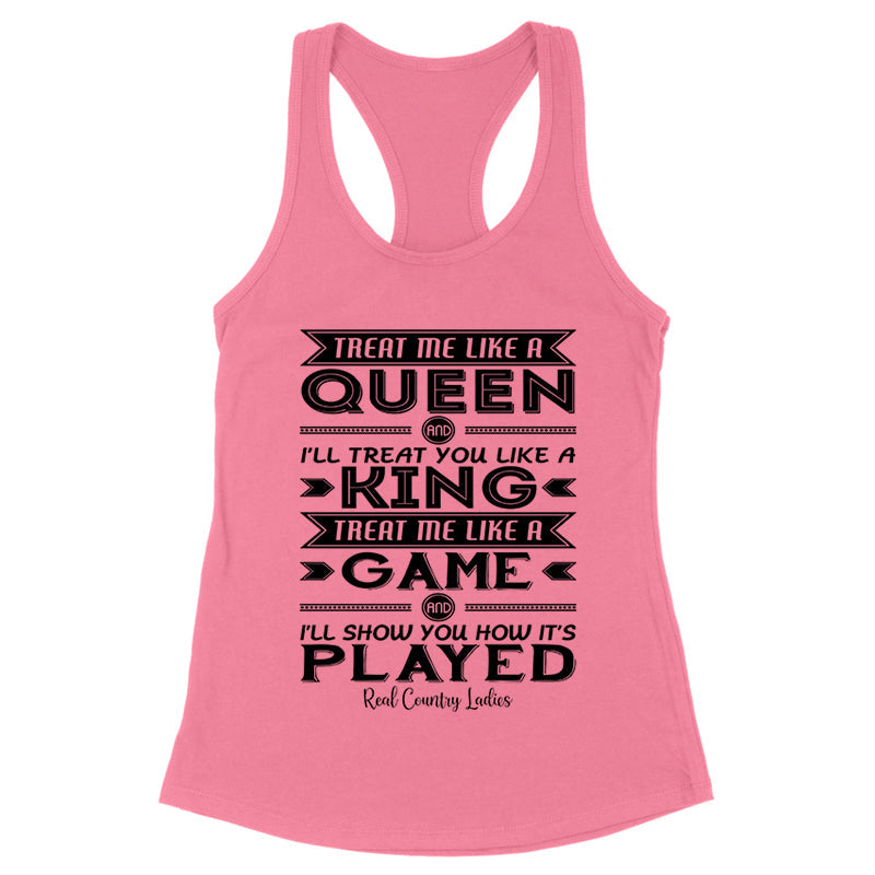 Blowout |  Like A Queen Black Print Front Apparel