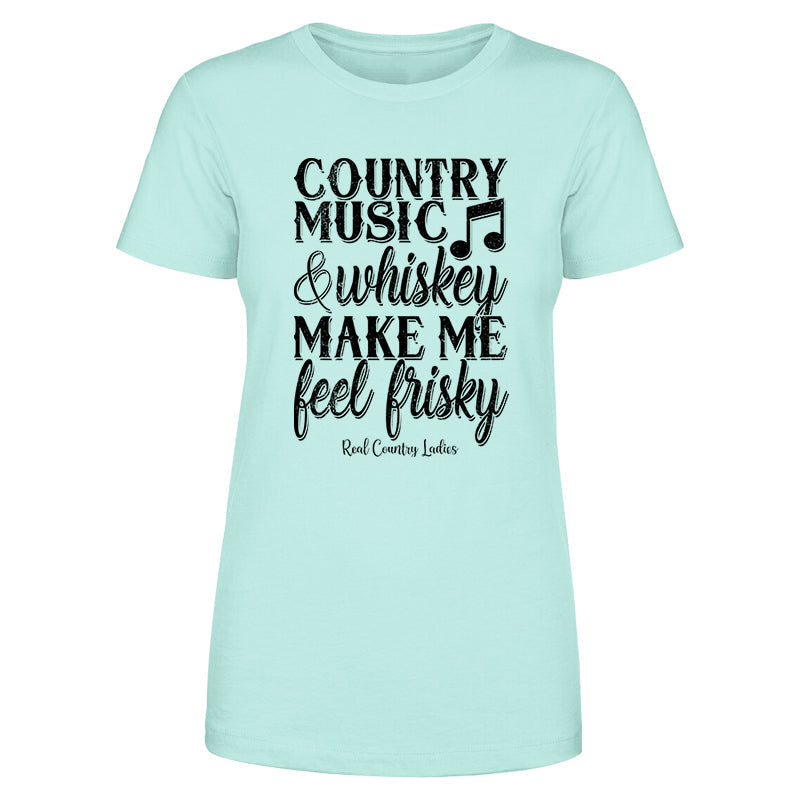 Blowout |  Country Music And Whiskey Black Print Front Apparel