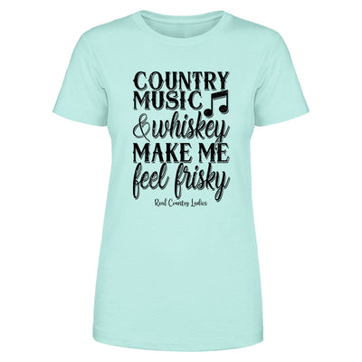 Blowout |  Country Music And Whiskey Black Print Front Apparel