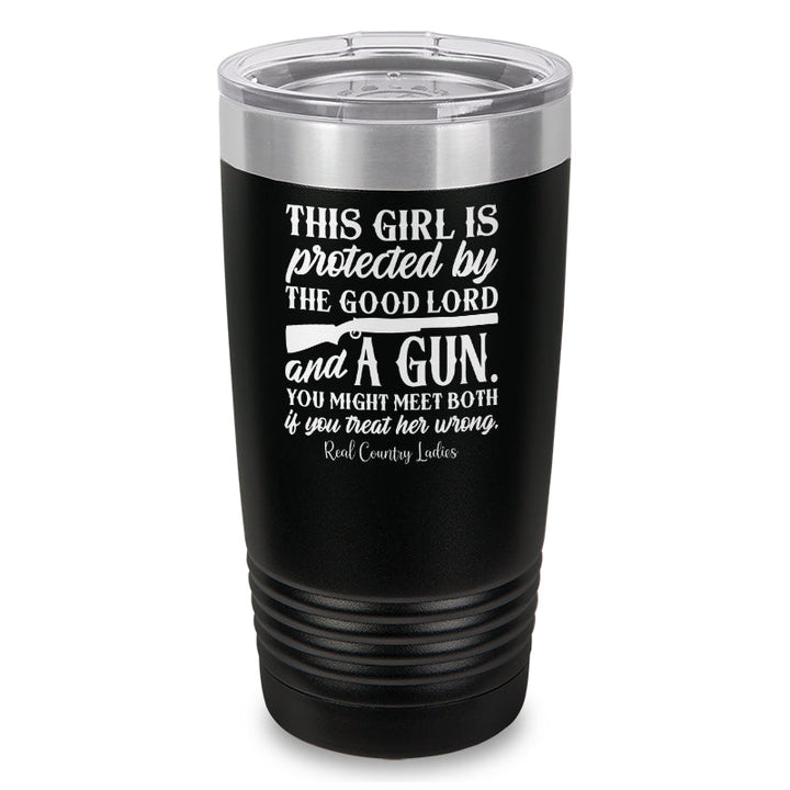 Black Friday | The Good Lord And A Gun Laser Etched Tumbler