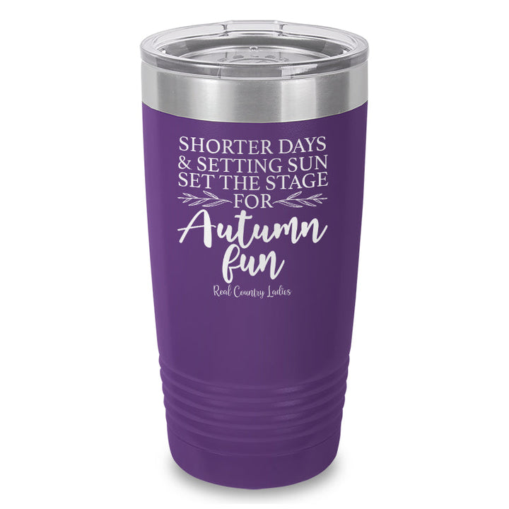 Black Friday | Shorter Days And Setting Sun Laser Etched Tumbler