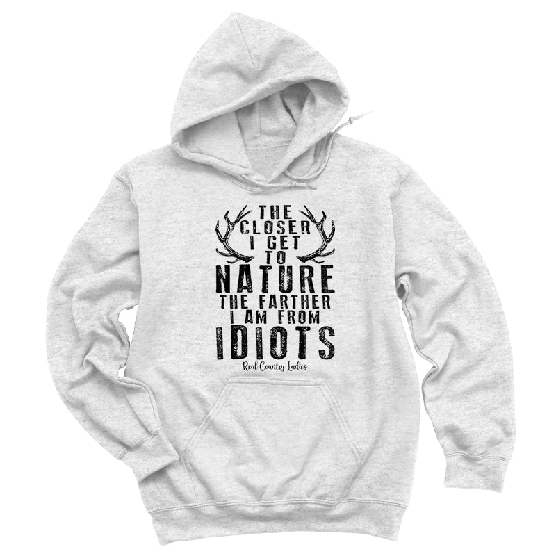 Black Friday | Closer I Get To Nature Black Print Hoodies & Long Sleeves