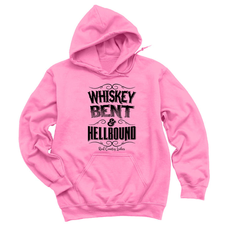 Black Friday | Whiskey Bent And Hellbound Black Print Hoodies & Long Sleeves