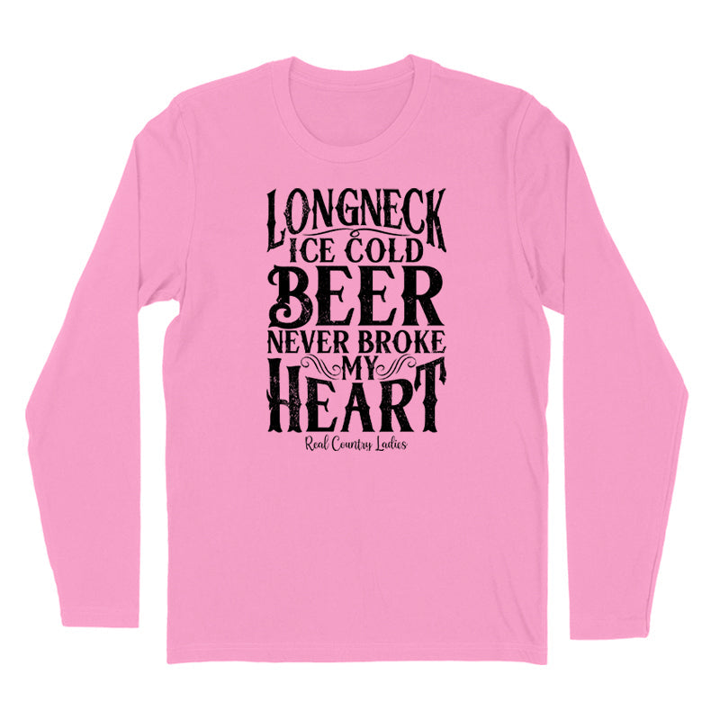 Blowout | Longneck Ice Cold Beer Black Print Hoodies & Long Sleeves