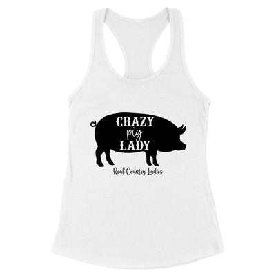 Blowout |  Crazy Pig Lady Black Print Apparel