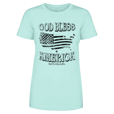 Blowout |  God Bless America Black Print Front Apparel