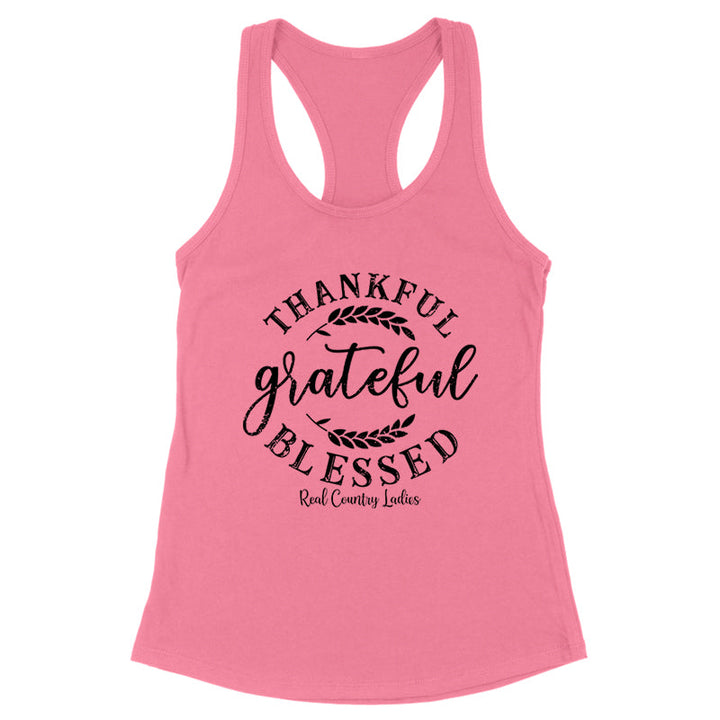 Black Friday | Thankful Grateful Blessed Black Print Front Apparel