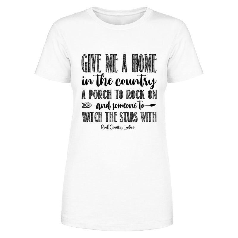 Blowout |  Give Me A Home In The Country Black Print Front Apparel