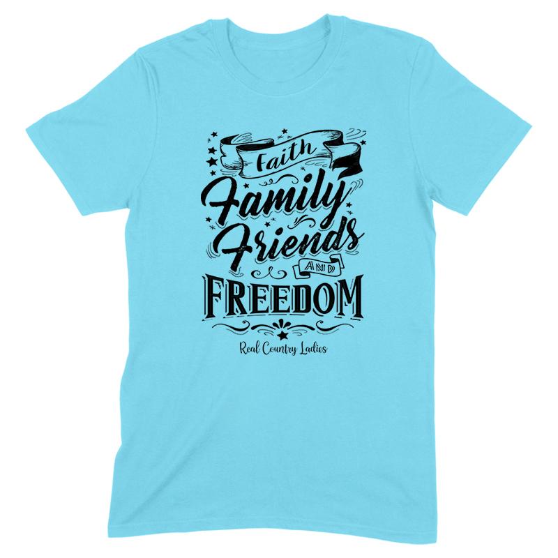 Blowout |  Faith Family Friends Black Print Front Apparel