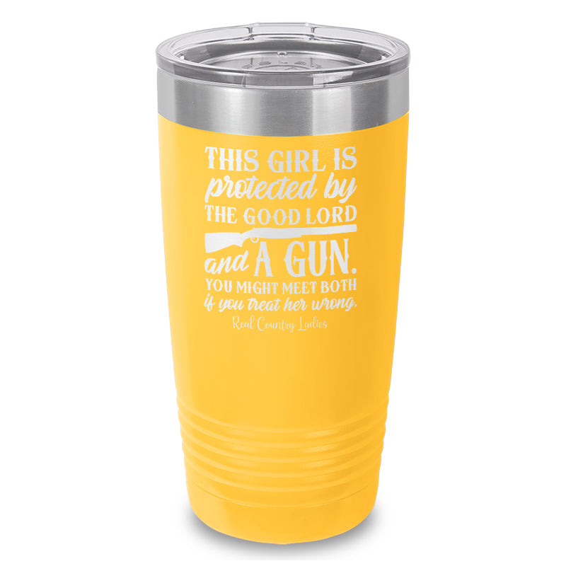 Black Friday | The Good Lord And A Gun Laser Etched Tumbler