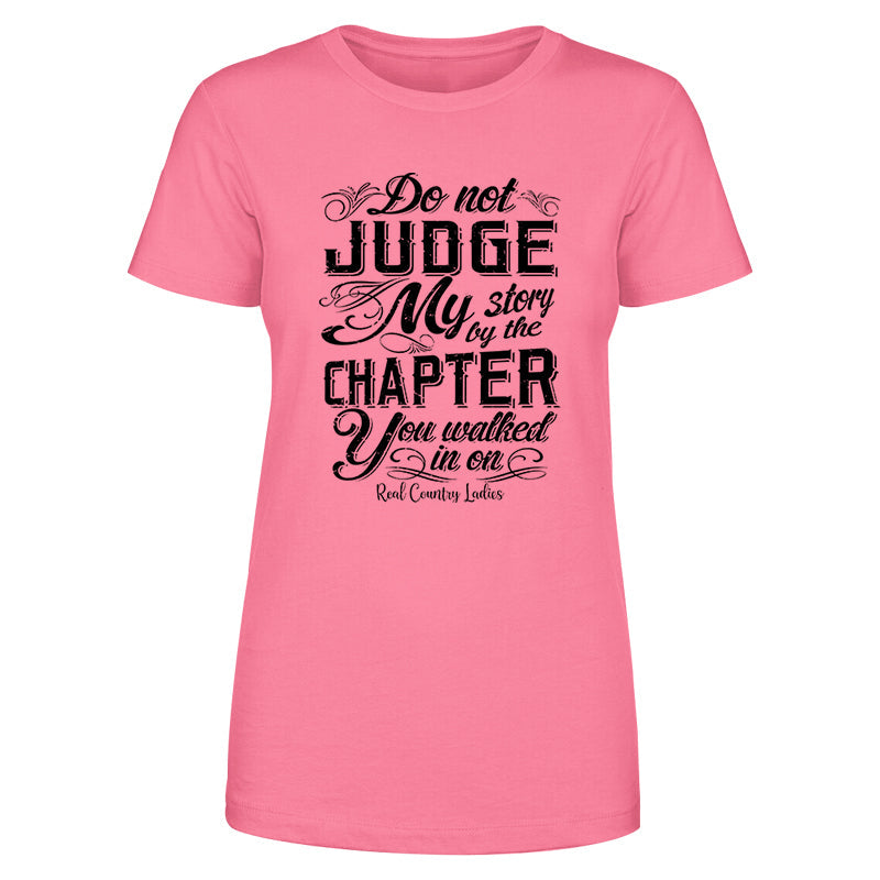 Blowout |  Do Not Judge My Story Black Print Front Apparel