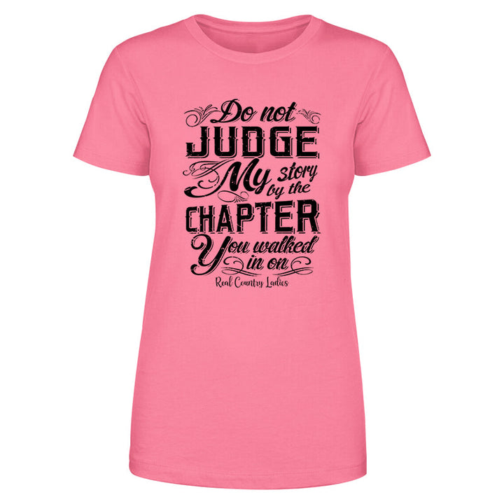 Black Friday | Do Not Judge My Story Black Print Front Apparel