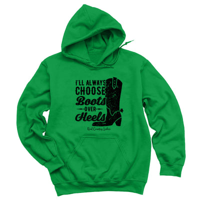 Blowout | I'll Always Choose Boots Black Print Hoodies & Long Sleeves