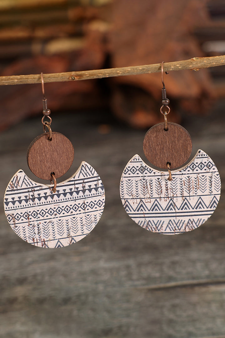 Geometric Wood Earrings