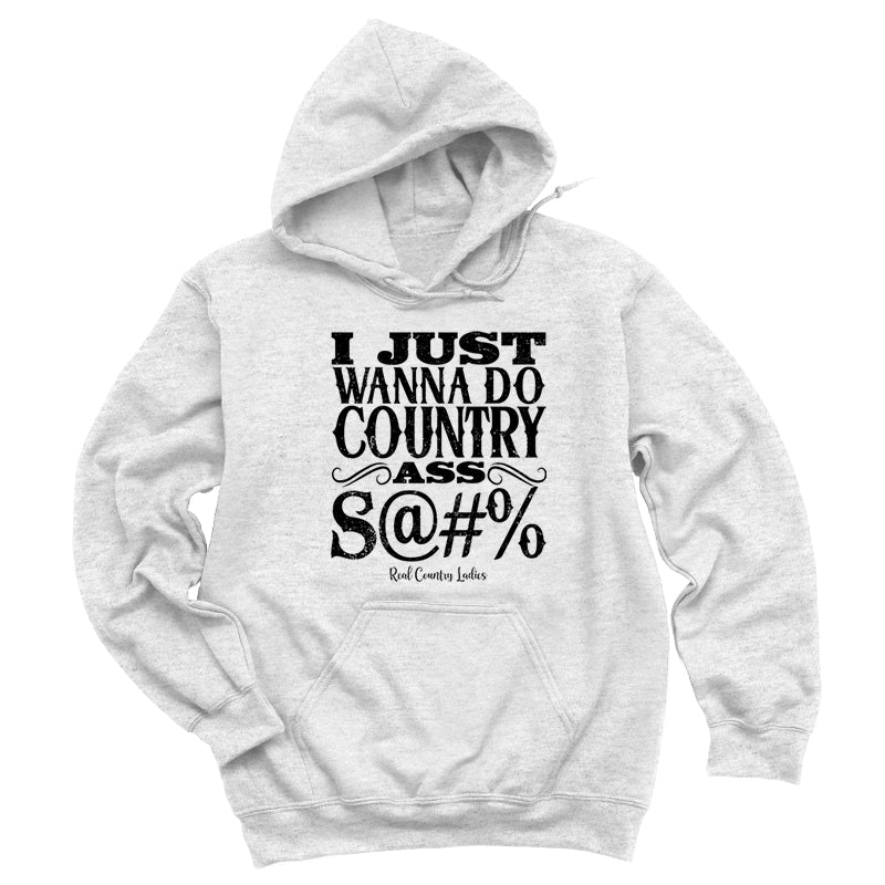 Blowout | Country Ass Shit Black Print Hoodies & Long Sleeves