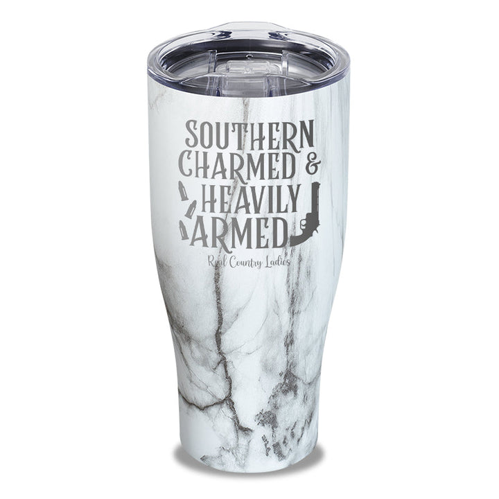 Black Friday | Southern Charmed And Heavily Armed Laser Etched Tumbler