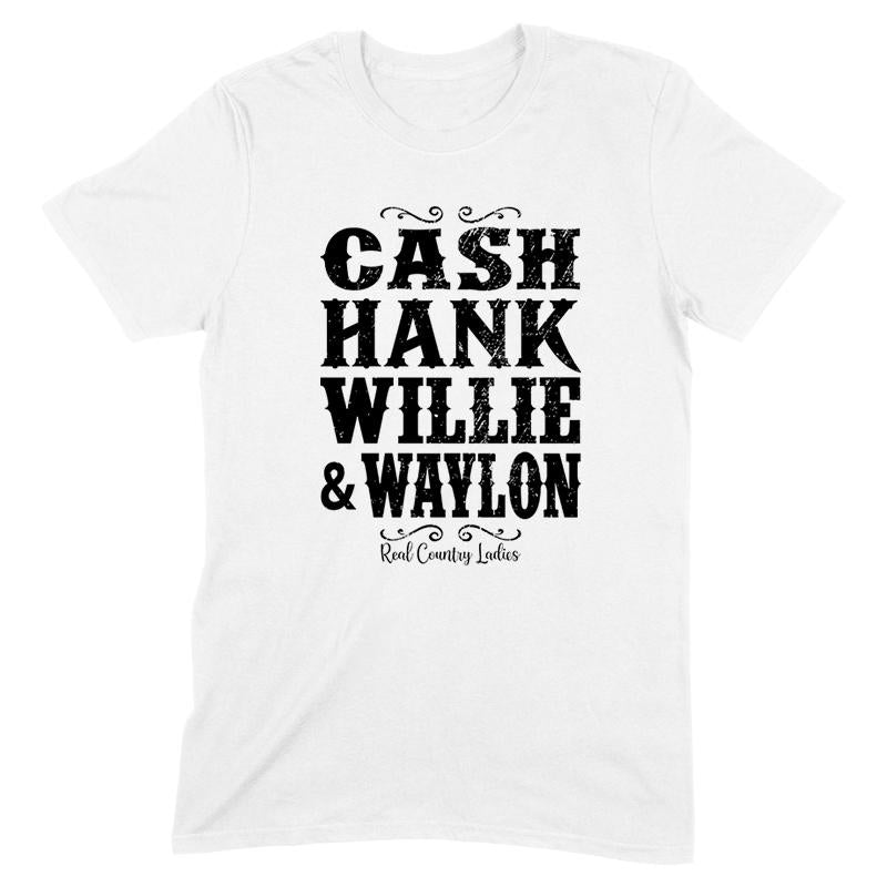 Blowout |  Cash Hank Willie Waylon Black Print Front Apparel