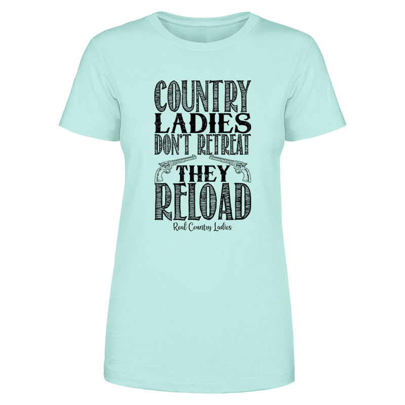 Black Friday | Country Ladies Don't Retreat Black Print Front Apparel