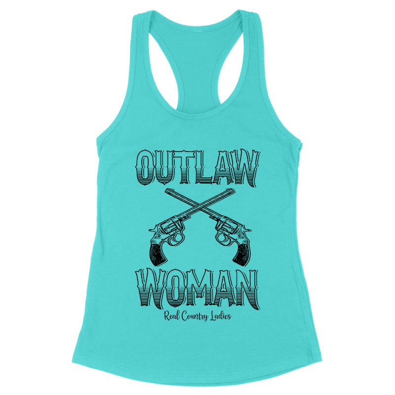 Black Friday | Outlaw Woman Black Print Front Apparel