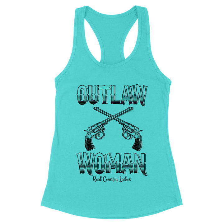 Black Friday | Outlaw Woman Black Print Front Apparel