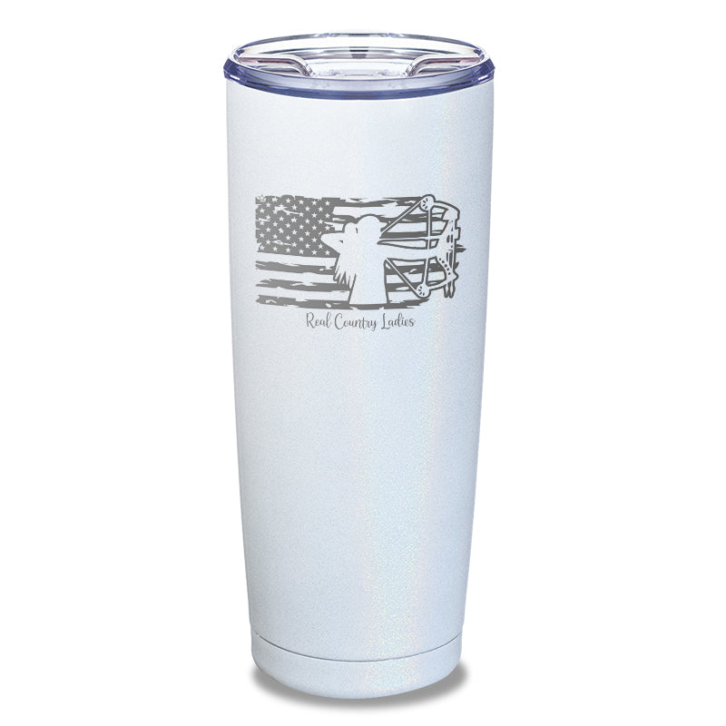 Black Friday | Bow USA Flag Laser Etched Tumbler