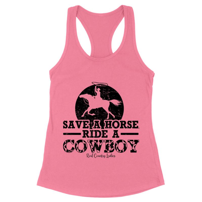 Black Friday | Save A Horse Ride A Cowboy Black Print Front Apparel