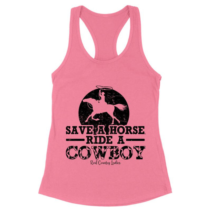 Black Friday | Save A Horse Ride A Cowboy Black Print Front Apparel