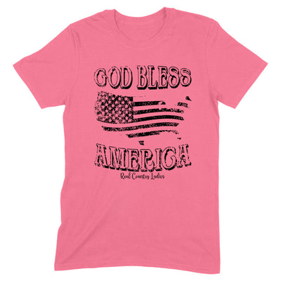 Blowout |  God Bless America Black Print Front Apparel