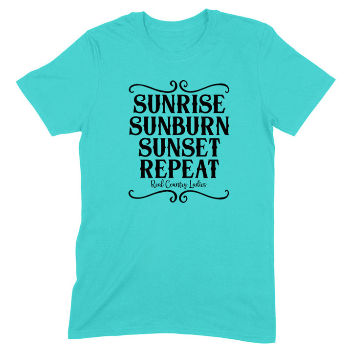 Black Friday | Sunrise Sunburn Sunset Repeat Black Print Front Apparel