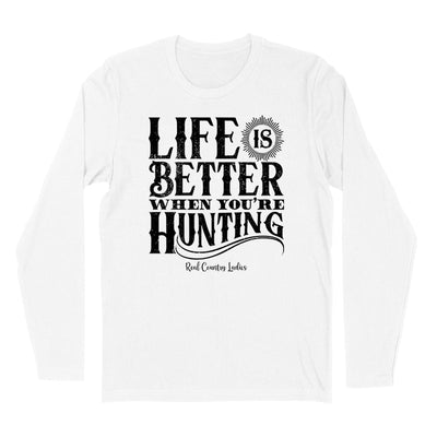 Blowout | Life Is Better When You're Hunting Black Print Hoodies & Long Sleeves