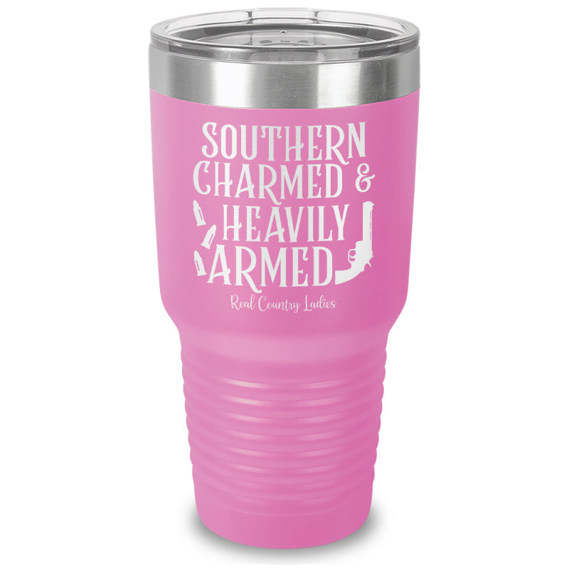 Black Friday | Southern Charmed And Heavily Armed Laser Etched Tumbler