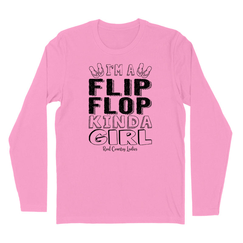 Blowout | I'm A Flip Flop Kinda Girl Black Print Hoodies & Long Sleeves