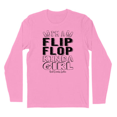 Blowout | I'm A Flip Flop Kinda Girl Black Print Hoodies & Long Sleeves