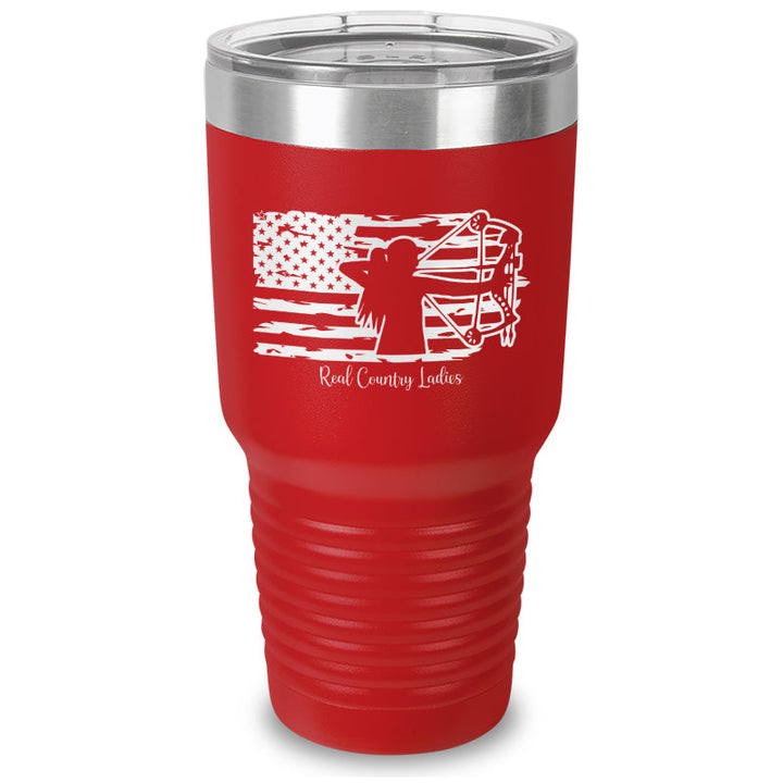 Black Friday | Bow USA Flag Laser Etched Tumbler